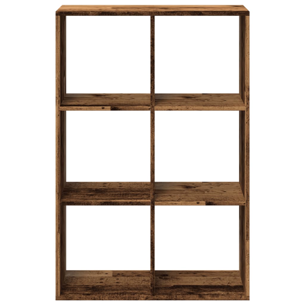 Room Divider Bookcase Old Wood 69.5x29x103.5 cm Engineered Wood