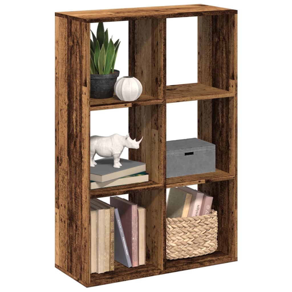 Room Divider Bookcase Old Wood 69.5x29x103.5 cm Engineered Wood