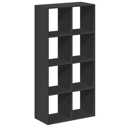 Room Divider Bookcase Black 69.5x29x137.5 cm Engineered Wood