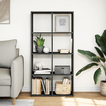 Room Divider Bookcase Black 69.5x29x137.5 cm Engineered Wood