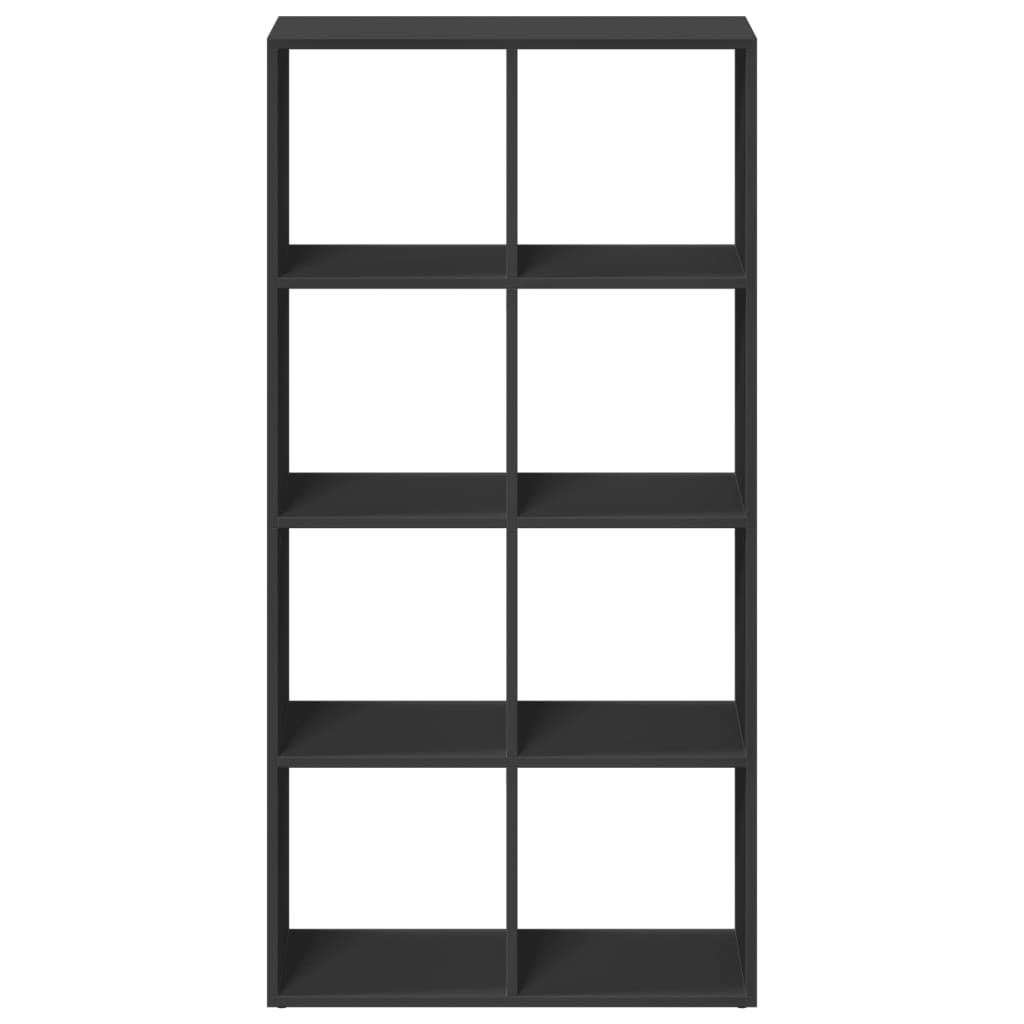 Room Divider Bookcase Black 69.5x29x137.5 cm Engineered Wood