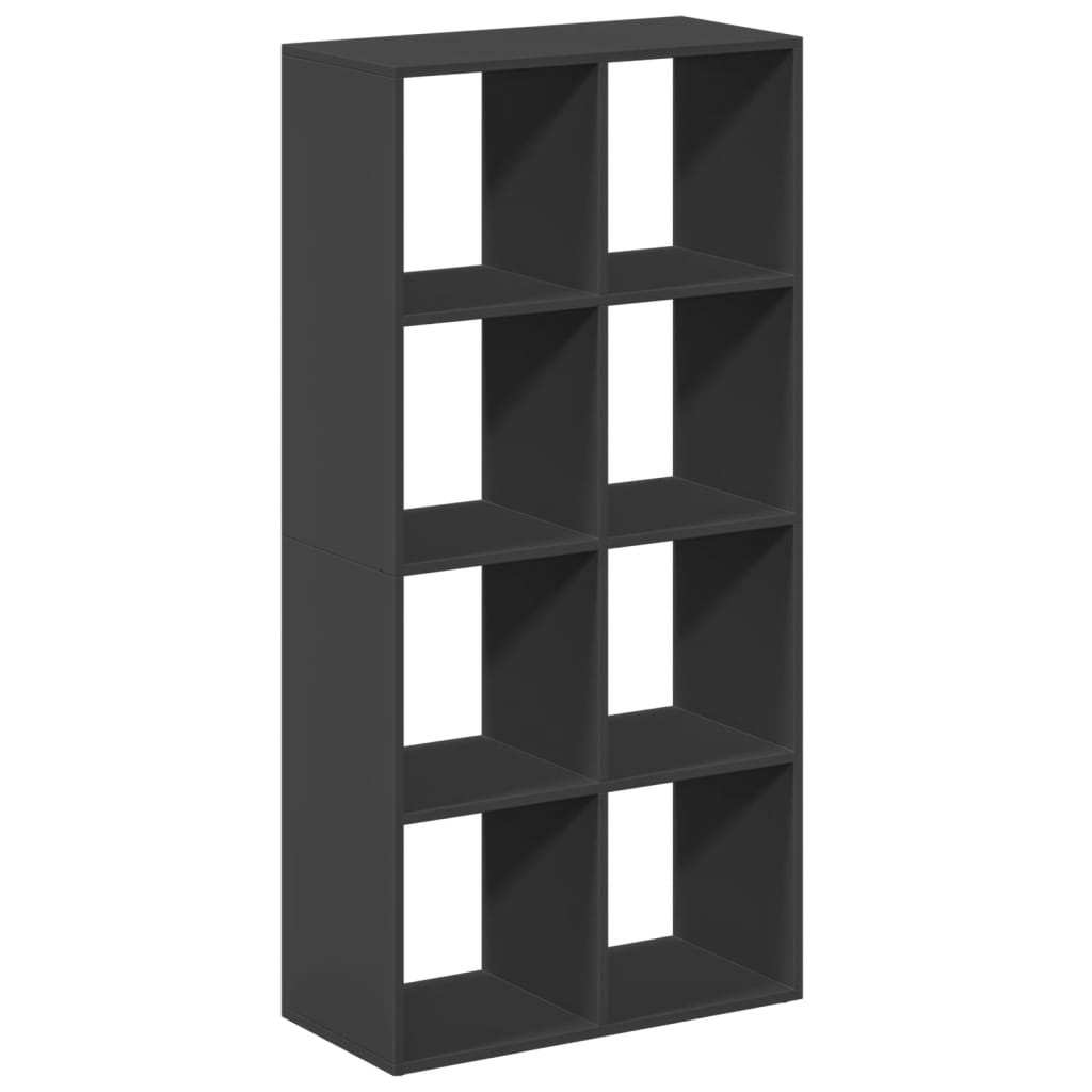 Room Divider Bookcase Black 69.5x29x137.5 cm Engineered Wood