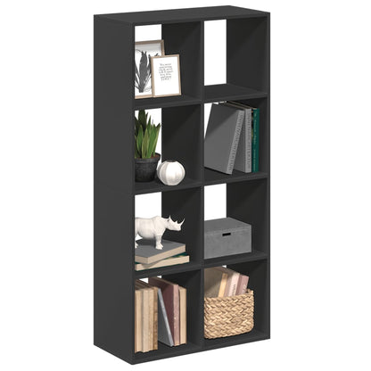 Room Divider Bookcase Black 69.5x29x137.5 cm Engineered Wood