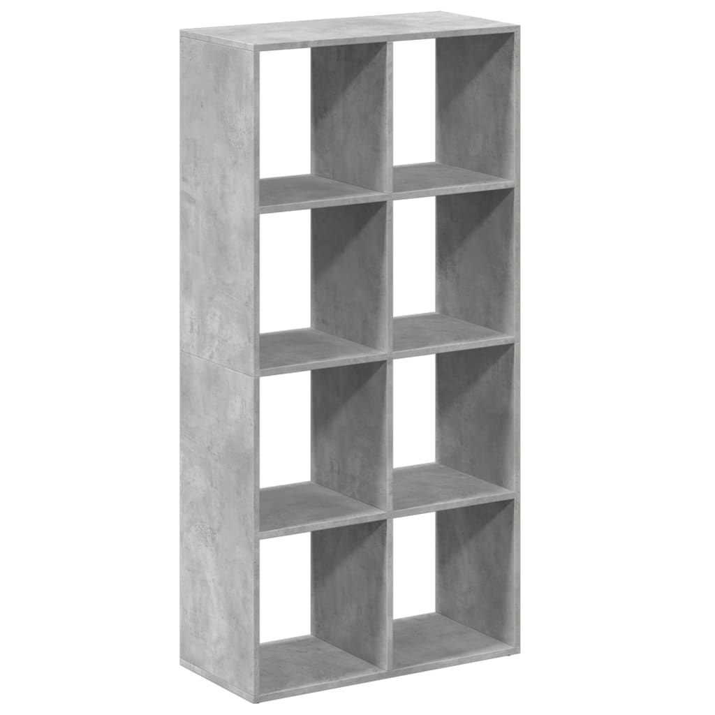 Room Divider Bookcase Concrete Grey 69.5x29x137.5 cm Engineered Wood