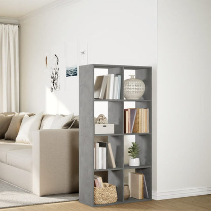 Room Divider Bookcase Concrete Grey 69.5x29x137.5 cm Engineered Wood