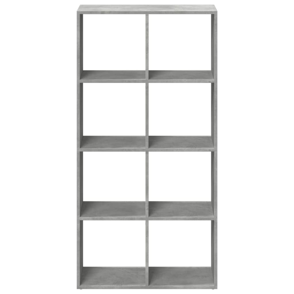 Room Divider Bookcase Concrete Grey 69.5x29x137.5 cm Engineered Wood