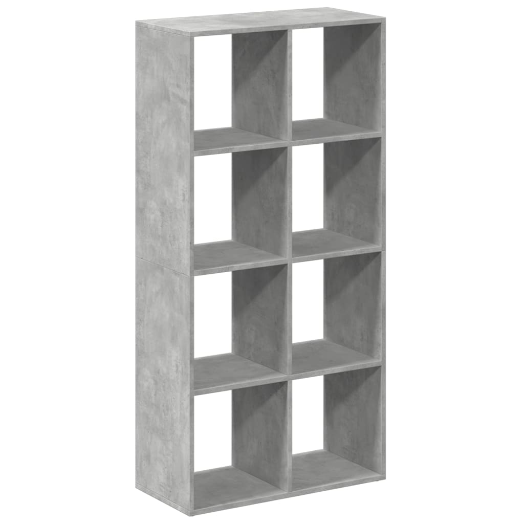 Room Divider Bookcase Concrete Grey 69.5x29x137.5 cm Engineered Wood