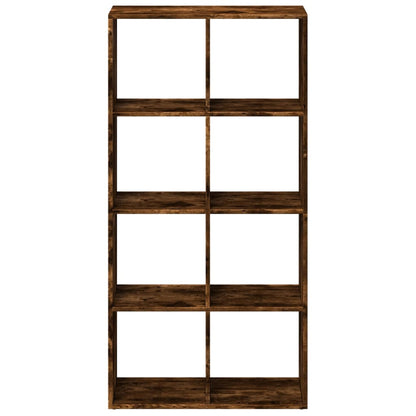 Room Divider Bookcase Smoked Oak 69.5x29x137.5 cm Engineered Wood