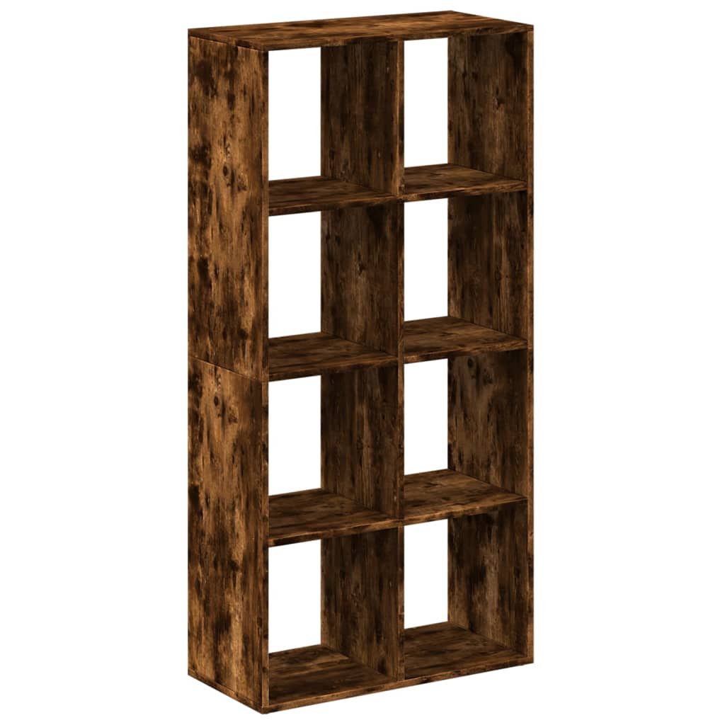 Room Divider Bookcase Smoked Oak 69.5x29x137.5 cm Engineered Wood