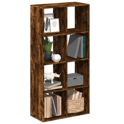 Room Divider Bookcase Smoked Oak 69.5x29x137.5 cm Engineered Wood