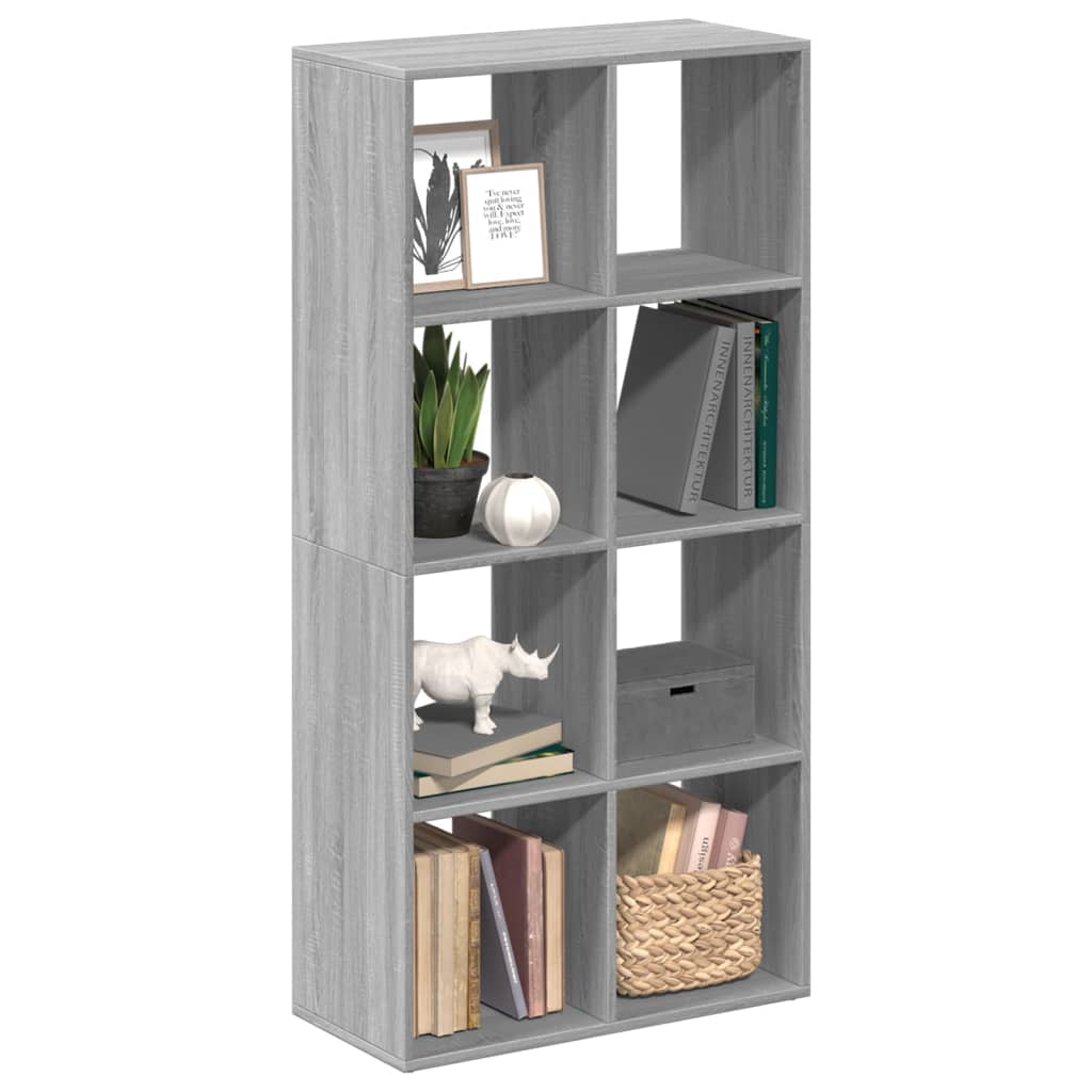 Room Divider Bookcase Grey Sonoma 69.5x29x137.5 cm Engineered Wood