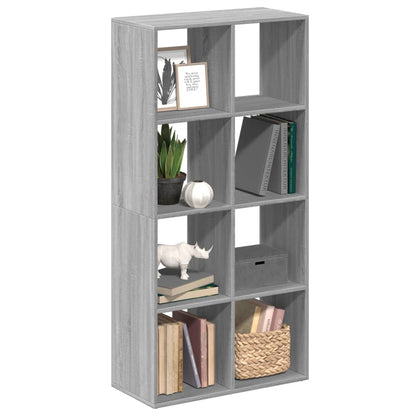 Room Divider Bookcase Grey Sonoma 69.5x29x137.5 cm Engineered Wood