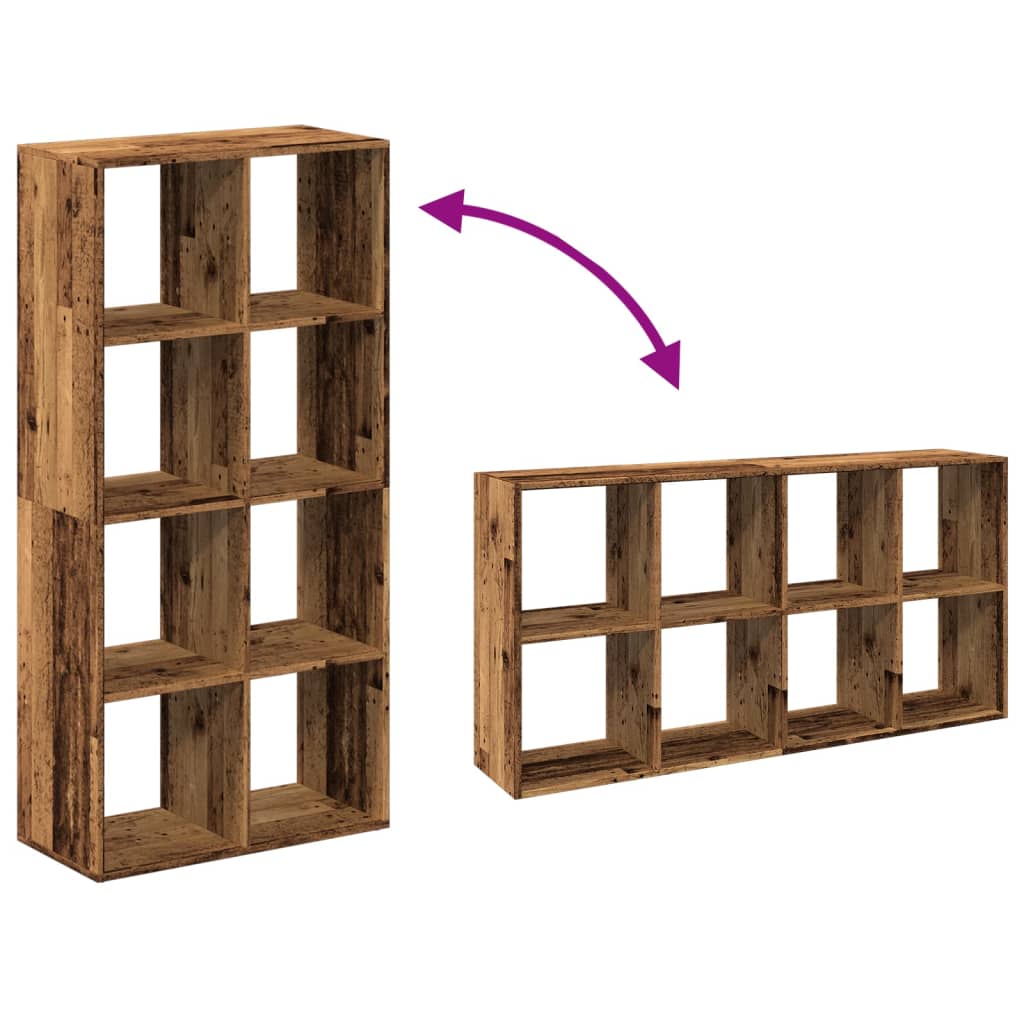 Room Divider Bookcase Old Wood 69.5x29x137.5 cm Engineered Wood