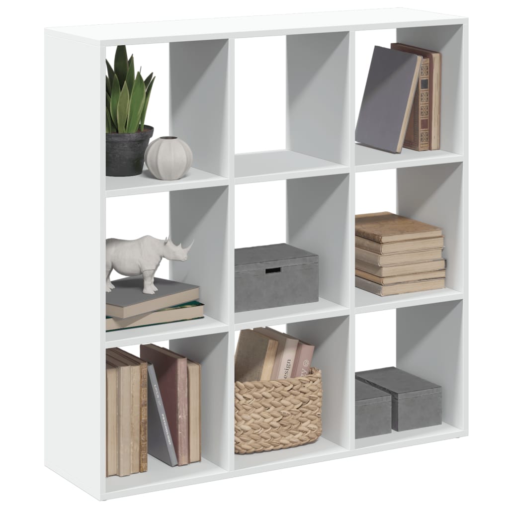 Room Divider Bookcase White 102x29x103.5 cm Engineered Wood