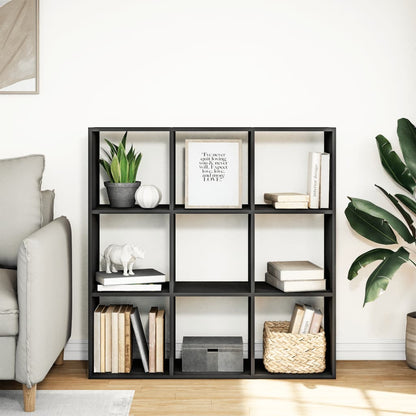 Room Divider Bookcase Black 102x29x103.5 cm Engineered Wood