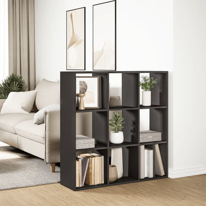 Room Divider Bookcase Black 102x29x103.5 cm Engineered Wood