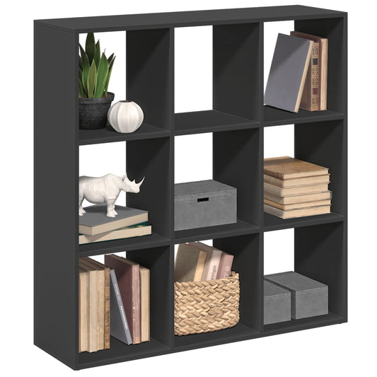 Room Divider Bookcase Black 102x29x103.5 cm Engineered Wood