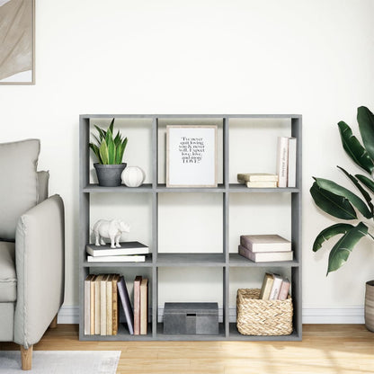 Room Divider Bookcase Concrete Grey 102x29x103.5 cm Engineered Wood