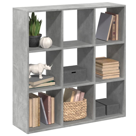 Room Divider Bookcase Concrete Grey 102x29x103.5 cm Engineered Wood