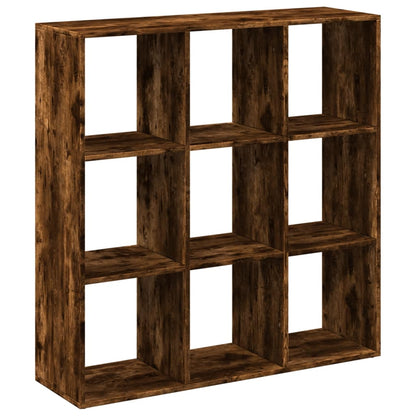 Room Divider Bookcase Smoked Oak 102x29x103.5 cm Engineered Wood