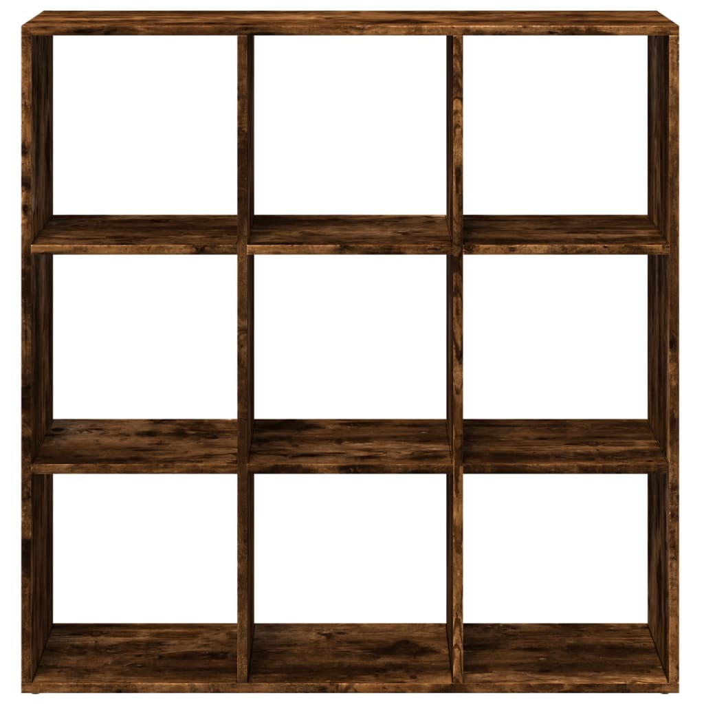 Room Divider Bookcase Smoked Oak 102x29x103.5 cm Engineered Wood