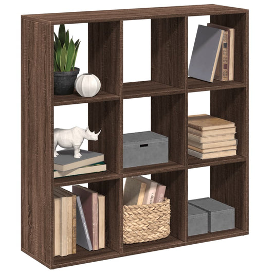 Room Divider Bookcase Brown Oak 102x29x103.5 cm Engineered Wood