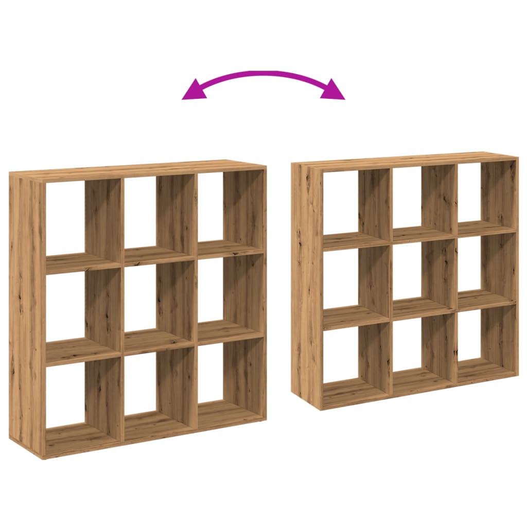 Room Divider Bookcase Artisan Oak 102x29x103.5 cm Engineered Wood