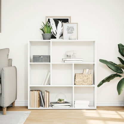 Room Divider Bookcase White 102x29x103.5 cm Engineered Wood