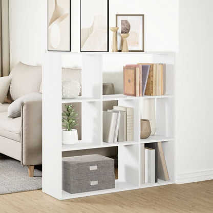 Room Divider Bookcase White 102x29x103.5 cm Engineered Wood