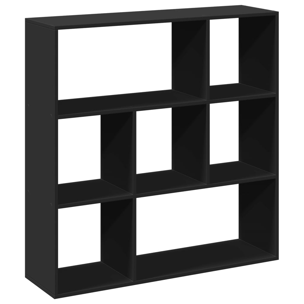 Room Divider Bookcase Black 102x29x103.5 cm Engineered Wood