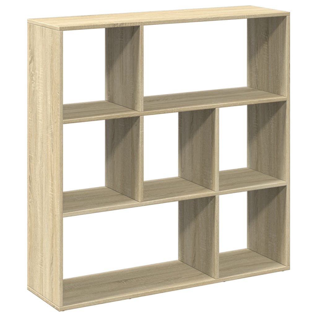 Room Divider Bookcase Sonoma Oak 102x29x103.5 cm Engineered Wood