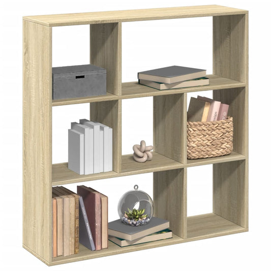 Room Divider Bookcase Sonoma Oak 102x29x103.5 cm Engineered Wood