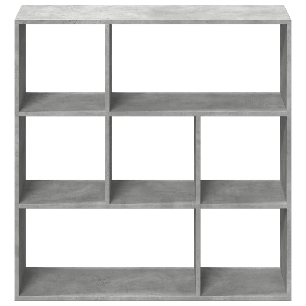 Room Divider Bookcase Concrete Grey 102x29x103.5 cm Engineered Wood