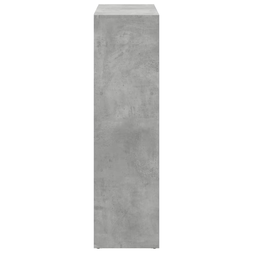 Room Divider Bookcase Concrete Grey 102x29x103.5 cm Engineered Wood