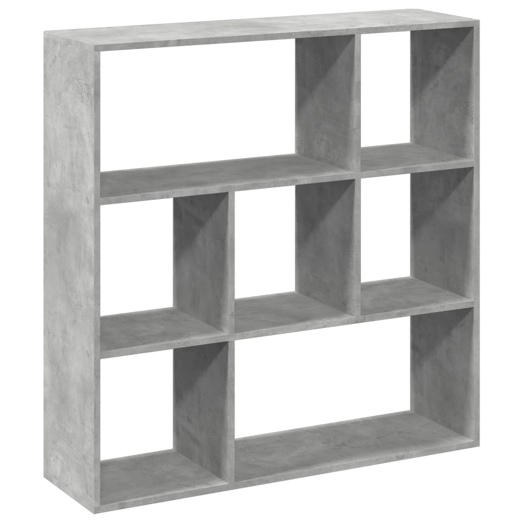 Room Divider Bookcase Concrete Grey 102x29x103.5 cm Engineered Wood