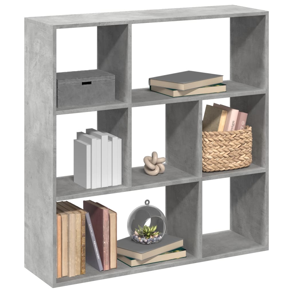 Room Divider Bookcase Concrete Grey 102x29x103.5 cm Engineered Wood