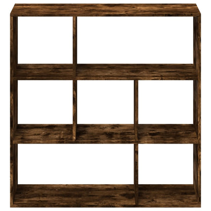 Room Divider Bookcase Smoked Oak 102x29x103.5 cm Engineered Wood