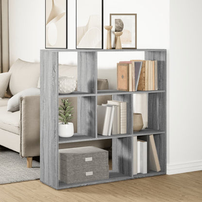 Room Divider Bookcase Grey Sonoma 102x29x103.5 cm Engineered Wood