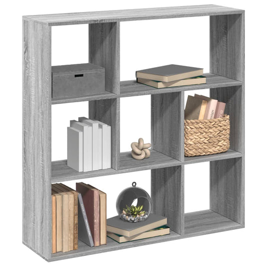 Room Divider Bookcase Grey Sonoma 102x29x103.5 cm Engineered Wood