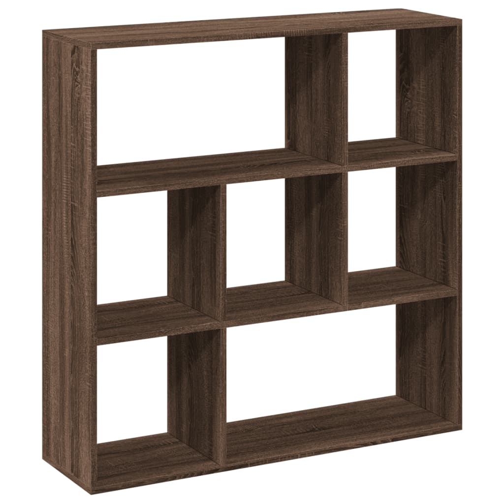 Room Divider Bookcase Brown Oak 102x29x103.5 cm Engineered Wood