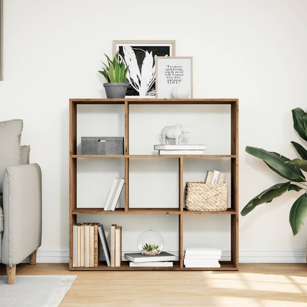 Room Divider Bookcase Artisan Oak 102x29x103.5 cm Engineered Wood