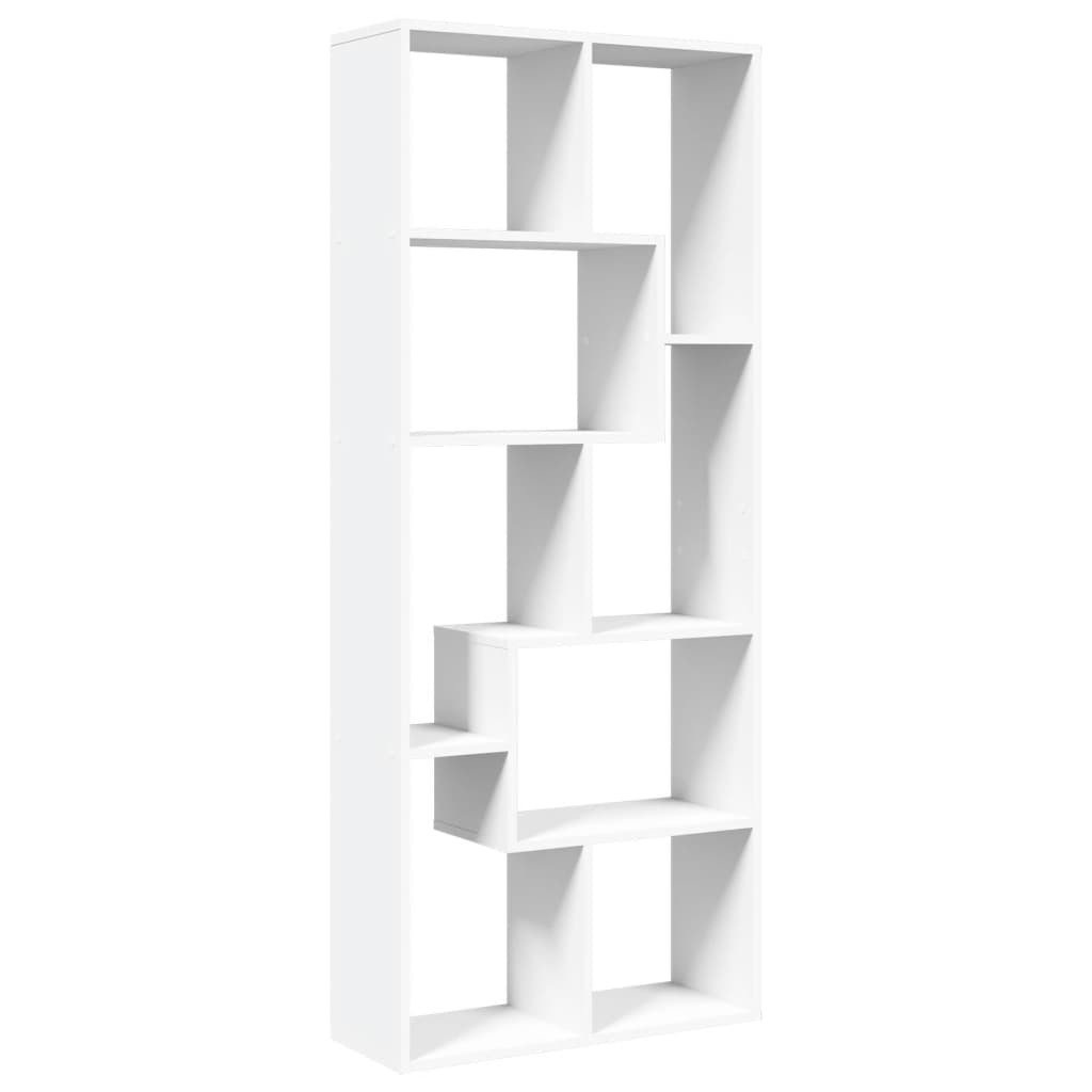 Room Divider Bookcase White 67x25x161.5 cm Engineered Wood