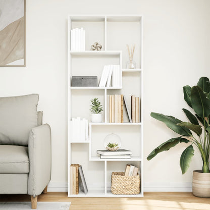 Room Divider Bookcase White 67x25x161.5 cm Engineered Wood