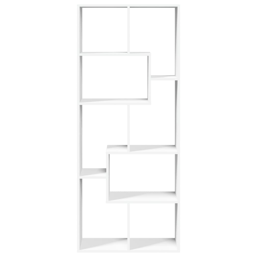 Room Divider Bookcase White 67x25x161.5 cm Engineered Wood