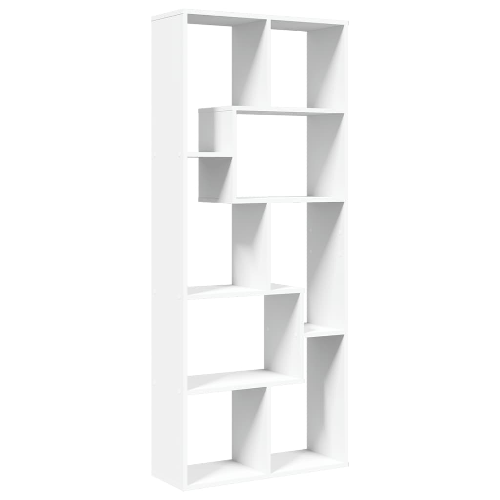 Room Divider Bookcase White 67x25x161.5 cm Engineered Wood