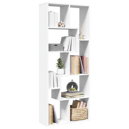 Room Divider Bookcase White 67x25x161.5 cm Engineered Wood