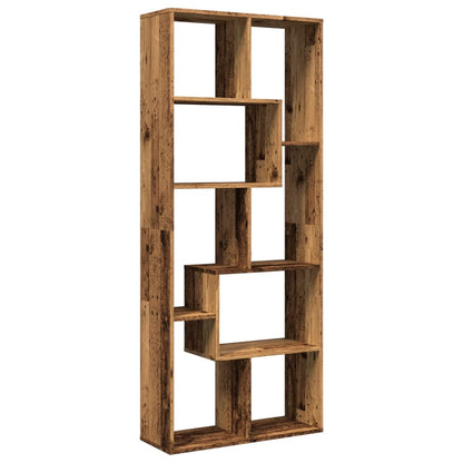 Room Divider Bookcase Old Wood 67x25x161.5 cm Engineered Wood