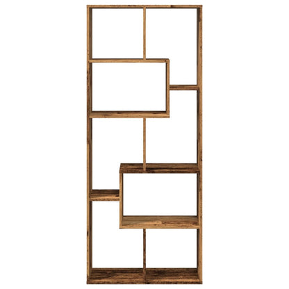 Room Divider Bookcase Old Wood 67x25x161.5 cm Engineered Wood