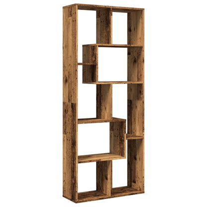 Room Divider Bookcase Old Wood 67x25x161.5 cm Engineered Wood