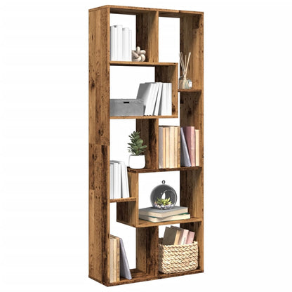 Room Divider Bookcase Old Wood 67x25x161.5 cm Engineered Wood